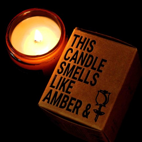 Amber & Roses Scented Soy Wax Candle