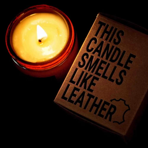 Leather Scented Soy Wax Candle